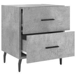 Berkfield Home Modern Bedside Cabinet Concrete Grey 40x35x47.5 cm Engineered Wood - thumbnail 5