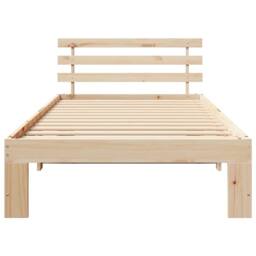 Berkfield Home Pine Wood Bed Frame Natural Wood 75 x 190 cm Bed Frame in Tan - thumbnail 5