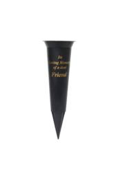 KDMD Friend Black Grave Vase 23cm 5 Pack - thumbnail 2