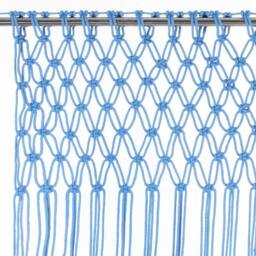 Berkfield Home Macrame Curtain Blue 140x240 cm Cotton - thumbnail 4
