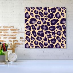Warren Reed - Designer Leopard Print Canvas in Purple - Size: w40 inch x h40 inch - thumbnail 2