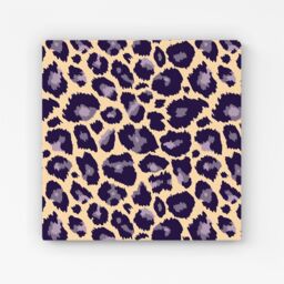 Warren Reed - Designer Leopard Print Canvas in Purple - Size: w40 inch x h40 inch - thumbnail 1