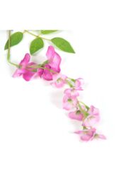 Living and Home 12 Pcs Hanging Artificial Wisteria Vine for Wedding Decoration in Fuchsia - thumbnail 4