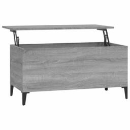 Berkfield Home Decorative Coffee Table Grey Sonoma 90x44.5x45 cm Engineered Wood - thumbnail 3