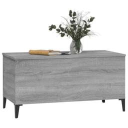 Berkfield Home Decorative Coffee Table Grey Sonoma 90x44.5x45 cm Engineered Wood - thumbnail 4