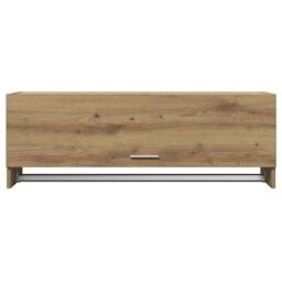 Berkfield Home Wardrobe Artisan Oak 100x32.5x35 cm Engineered Wood in Brown - thumbnail 4