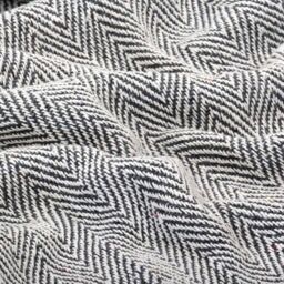 Berkfield Home Throw Cotton Herringbone 160x210 cm Navy Blue - thumbnail 5