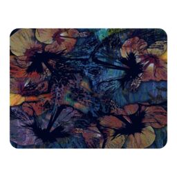 Benjamin Tate Design Grunge Flower Print Blanket in Natural - Size: 120 cm x 150 cm - thumbnail 1