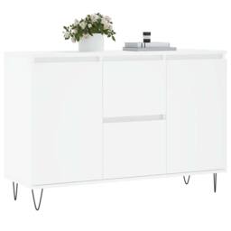 Berkfield Home Sideboard White 104x35x70 cm Engineered Wood - Size: 104 x 35 x 70 cm - thumbnail 3