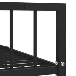 Berkfield Home Elegant Bed Frame Black Metal 120x200 cm - Size: Small Double - thumbnail 5
