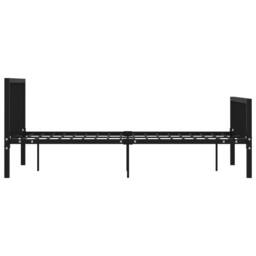 Berkfield Home Elegant Bed Frame Black Metal 120x200 cm - Size: Small Double - thumbnail 4