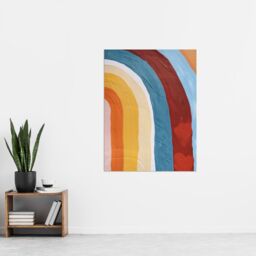 "Artery8 Mid Century Modern Rainbow Painting Abstract Boho Wall Art Print - Size: W12"" x H16""" - thumbnail 4