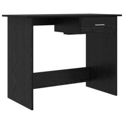 Berkfield Home Desk with Drawer Black oak 100 x 50 x 76 cm Engineered wood