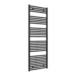 Bathroom Kingdom Diva Black Straight Heated Towel Rail 1800x600 - thumbnail 1
