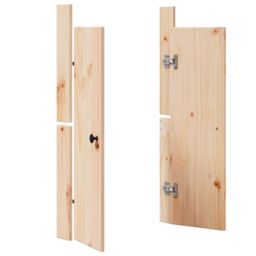 Berkfield Home Outdoor Kitchen Doors 2 pcs 50x9x82 cm Solid Wood Pine in Cream - Size: 50 x 9 x 82 cm - thumbnail 3