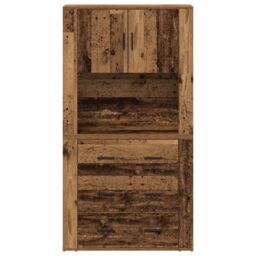 Berkfield Home Highboard Old Wood 80x33x150 cm Engineered Wood in Brown - Size: 80 x 33 x 150 cm - thumbnail 6