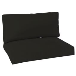 OUTSUNNY 2 Seat Pallet Cushions 20cm Thick Outdoor Seat Pads, Black - thumbnail 2