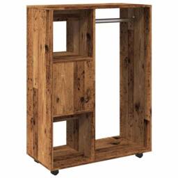 Berkfield Home Wardrobe Old Wood 80x40x110 cm Engineered Wood in Brown - Size: 80 x 40 x 110 cm - thumbnail 7