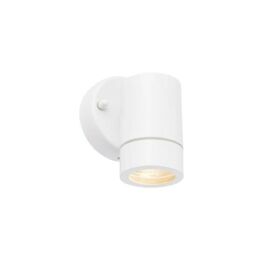 Netlighting Palin 1 Light Outdoor Wall Light Gloss White Glass IP44 GU10
