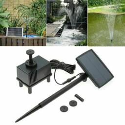 Nordara Solar Fountain Water Pump Bird Bath for Garden Pond in Black - thumbnail 2