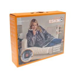 Ribbon Eskimo Heated Blanket Hoodie in Grey - thumbnail 5