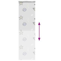 Berkfield Home Shower Roller Blind with Cassette 70x240 cm Fabric Width 66 cm in Light Grey - thumbnail 5