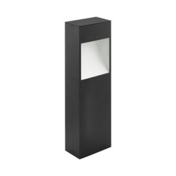 Loops IP44 Outdoor Pedestal Light Anthracite & White Square Post 10W Built in LED - thumbnail 1