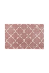 JVL Mega Machine Washable Runner Doormat 57 x 150 cm Rose Lattice in Dusty Pink - Size: 57 cm x 150 cm - thumbnail 1