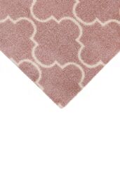 JVL Mega Machine Washable Runner Doormat 57 x 150 cm Rose Lattice in Dusty Pink - Size: 57 cm x 150 cm - thumbnail 4