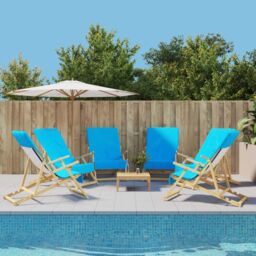 Berkfield Home Beach Towels 6 pcs Turquoise 60x135 cm Fabric 400 GSM in Black