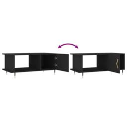 Berkfield Home Decorative Coffee Table Black 90x50x40 cm Engineered Wood - Size: 90 x 50 x 40 cm - thumbnail 9