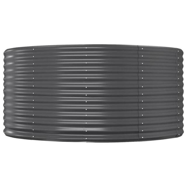 Berkfield Home Garden Raised Bed Anthracite 140x140x68 cm Powder-coated Steel in Dark Grey - Size: 140 x 140 x 68 cm - image 1