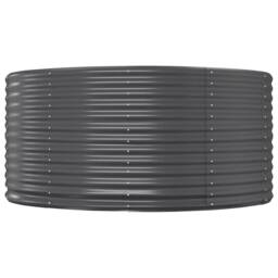 Berkfield Home Garden Raised Bed Anthracite 140x140x68 cm Powder-coated Steel in Dark Grey - Size: 140 x 140 x 68 cm - thumbnail 1