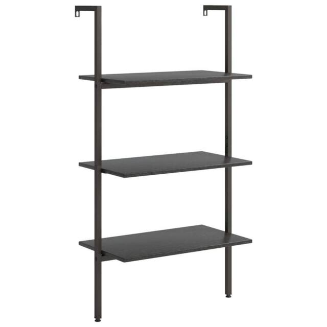 Berkfield Home 3-Tier Leaning Shelf Black 64x35x120.5 cm - image 1