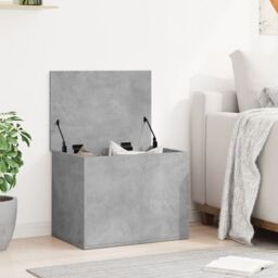 Berkfield Home Storage Box Concrete Grey 60x42x46 cm Engineered Wood - Size: 60 x 42 x 46 cm - thumbnail 3