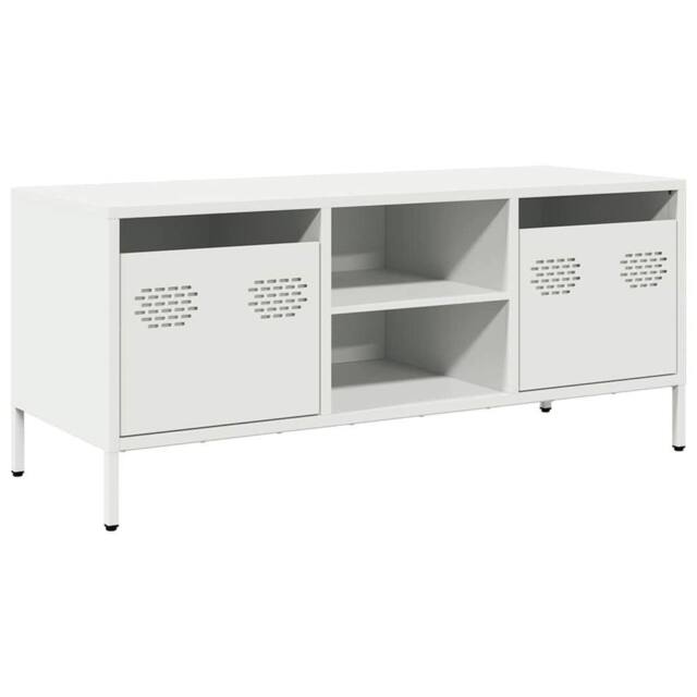 Berkfield Home TV Cabinet White 101.5x39x43.5 cm Cold-rolled Steel - image 1
