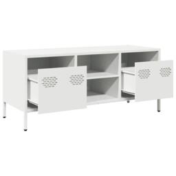 Berkfield Home TV Cabinet White 101.5x39x43.5 cm Cold-rolled Steel - thumbnail 5