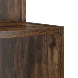 Berkfield Home Smoked Oak Computer Desk Smoked oak Engineered wood Standard in Brown - thumbnail 9
