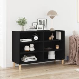 Berkfield Home Black Oak Sideboard 103.5x35x70 cm Made of Engineered Wood