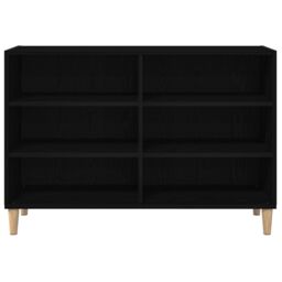 Berkfield Home Black Oak Sideboard 103.5x35x70 cm Made of Engineered Wood - thumbnail 6