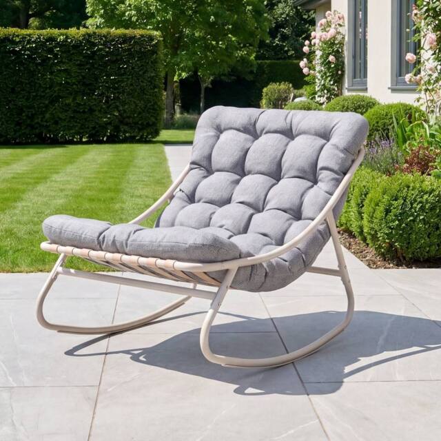 Artemis Home Softrock Outdoor Rocking Chair in Light Grey - image 1