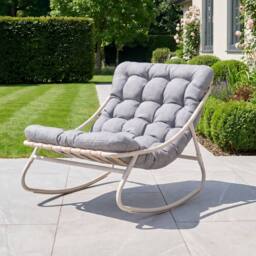 Artemis Home Softrock Outdoor Rocking Chair in Light Grey - thumbnail 3