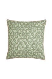 Helena Springfield 'Folk Ditsy' Cotton Cushion in Green - Size: 45 cm x 45 cm - thumbnail 1