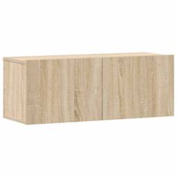 Berkfield Home 3 Piece TV Cabinet Set Sonoma Oak Engineered Wood in Light Tan - thumbnail 4