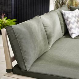 FurnitureboxUK Brisa Solid Wood 8 Seat Outdoor Sofa Set in Off-White - thumbnail 4