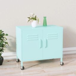 Berkfield Home Storage Cabinet Mint 60x35x56 cm Steel in Green - Size: 60 x 35 x 56 cm