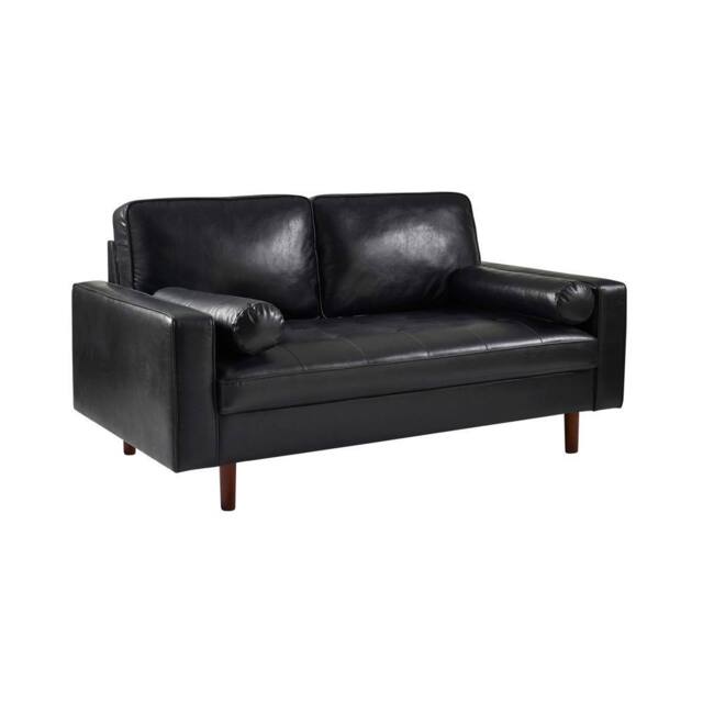 Cheshire Henley Black Faux Leather 3 Seater Sofa - image 1