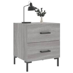 Berkfield Home Bedside Cabinets 2 pcs Grey Sonoma 40x35x47.5 cm Engineered Wood - thumbnail 3