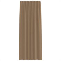 Berkfield Home Voile Curtains with Rod Pockets 2 pcs Light Brown - thumbnail 4