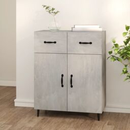 Berkfield Home Sideboard Concrete Grey 69.5x34x90 cm Engineered Wood - thumbnail 1